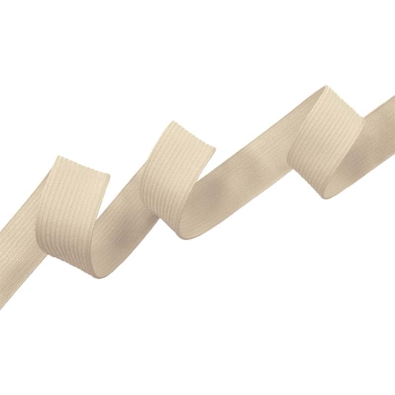 Picture of 20mm wide elastic webbing made of polyester - 25m roll - nature