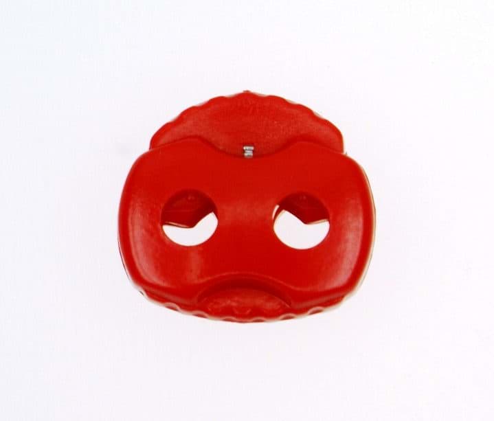 Picture of cord stopper - 2 holes - up to 4mm - red - 10 pieces