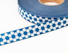 Picture of 1m soccer webbing by Händisch Design - 20mm wide - blue/white