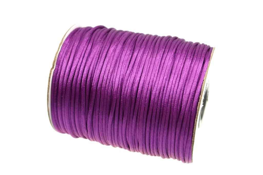 100m roll satin cord -  2mm thick - color: purple
