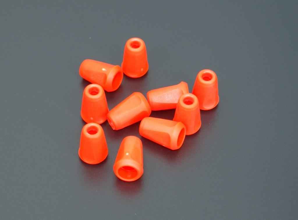Picture of cord end - for cords up to 4mm thickness - neon orange - 10 pieces