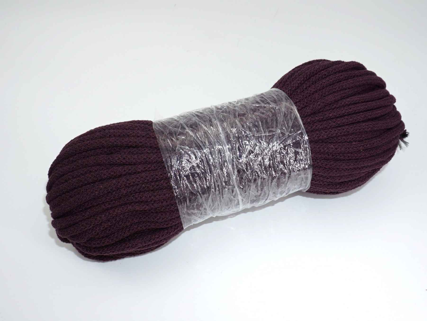 50m Baumwollschnur / BW-Kordel - 5mm dick mit Kern - Farbe: Pflaumenfarben