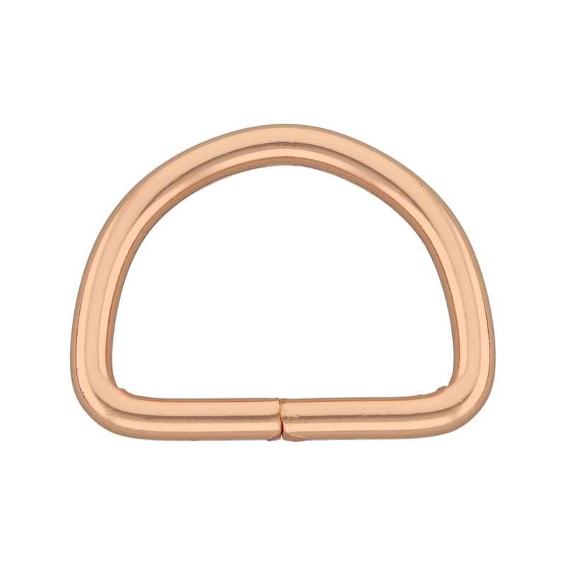 Picture of 40mm D-ring welded made of steel - rose gold - 10 pieces