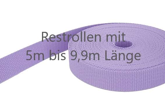 Restpostenbox 20mm breites PP-Gurtband 1,4mm stark, 25m - flieder (UV)