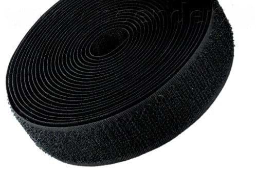 25m Hakenband, 100mm breit, Farbe: schwarz - zum Aufnähen