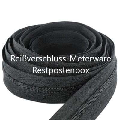 Restpostenbox 5mm Endlosreißverschluss - schwarz - 25m