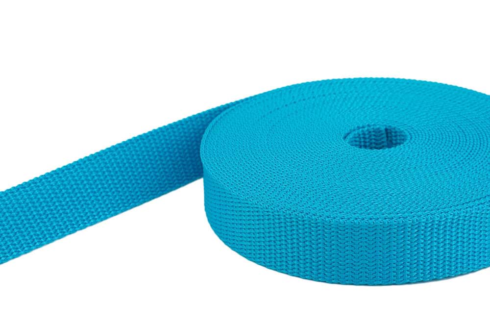4m PP Gurtband - 20mm breit - 1,4mm stark - aquamarin (UV)