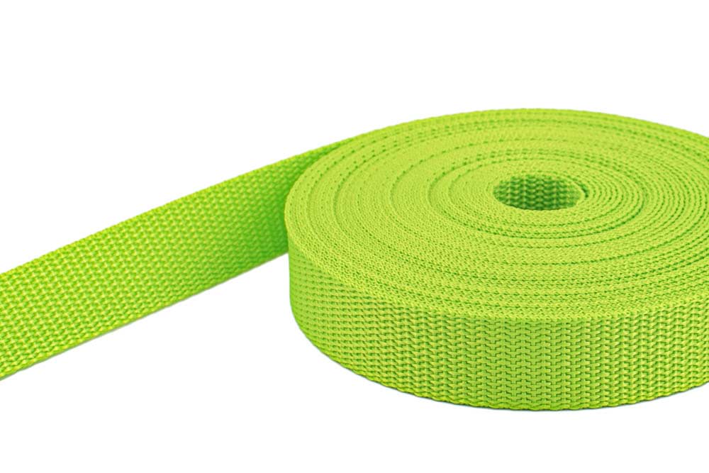 4m PP Gurtband - 20mm breit - 1,4mm stark - limone (UV)