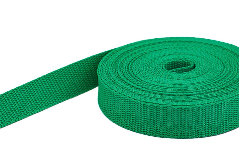 4m PP Gurtband - 20mm breit - 1,4mm stark - grün (UV)