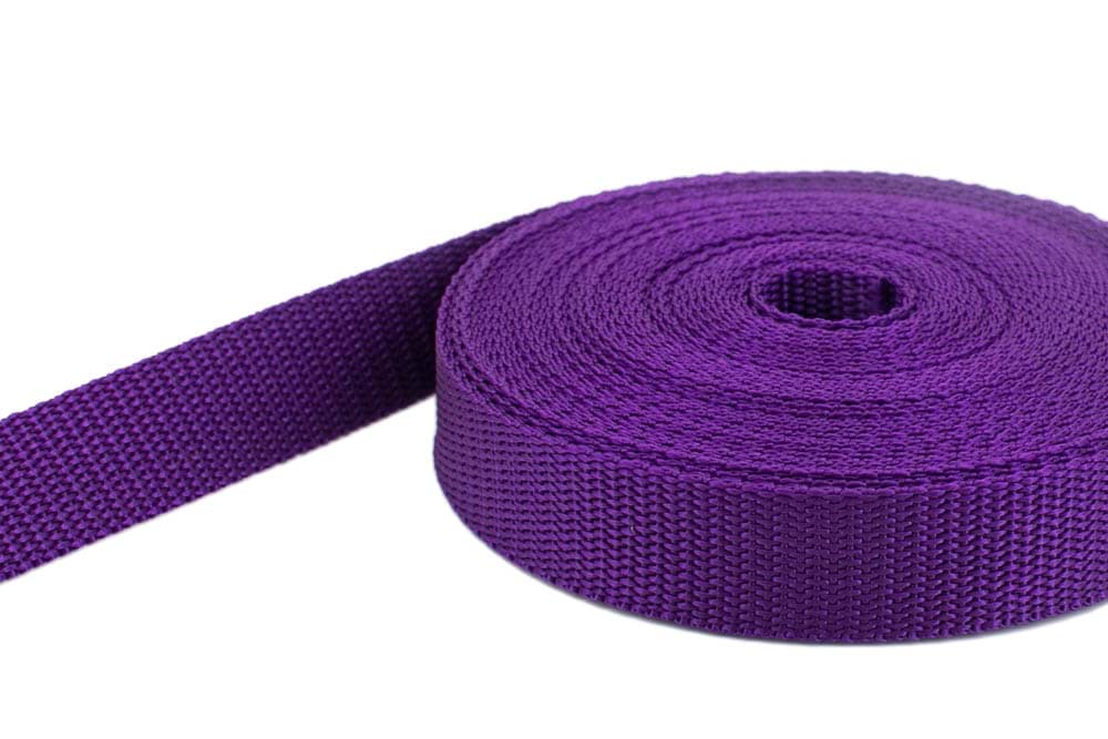 4m PP Gurtband - 20mm breit - 1,4mm stark - lila (UV)