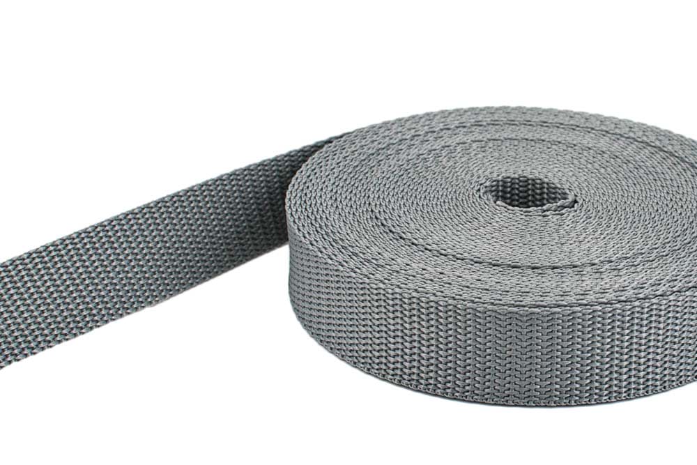 4m PP Gurtband - 30mm breit - 1,4mm stark - grau (UV)