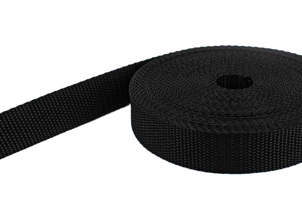 4m PP Gurtband - 30mm breit - 1,4mm stark - schwarz (UV)