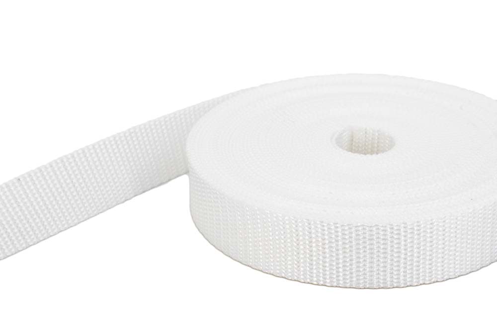 4m PP Gurtband - 40mm breit - 1,4mm stark - weiß (UV)