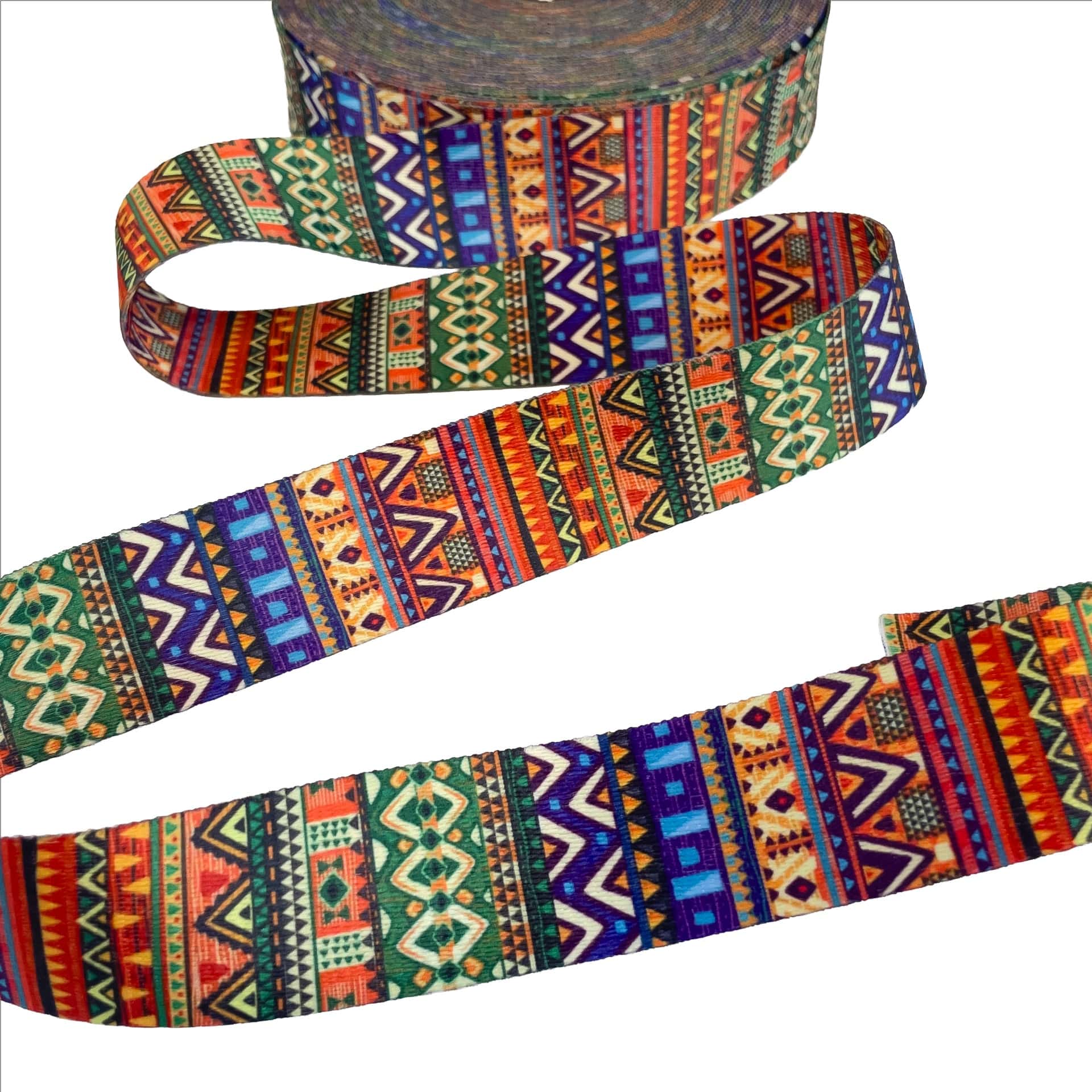 1m Dekoband / Gurtband - 38mm breit - Aztec Muster 2
