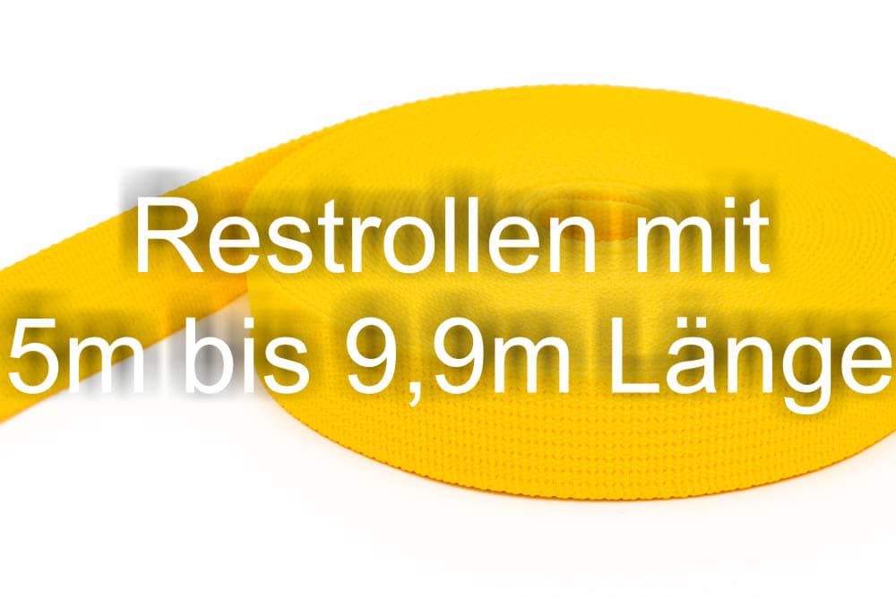 Picture of Restpostenbox 25mm breites PP-Gurtband 1,8mm stark, 25m - gelb (UV)