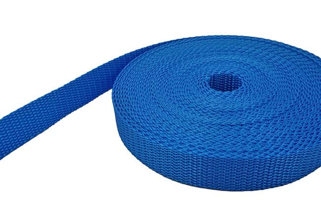 4m PP Gurtband - 25mm breit - 1,4mm stark - blau (UV)