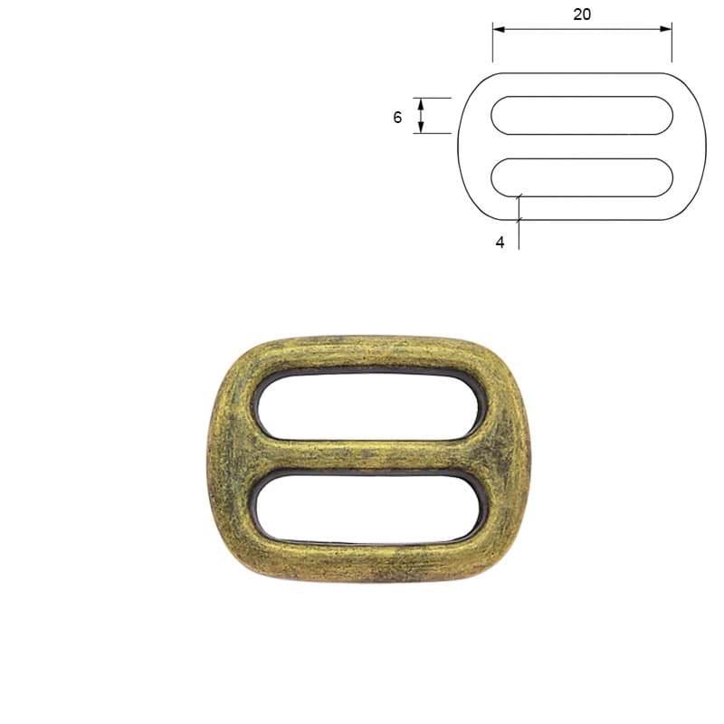 Picture of Regulator aus Zinkdruckguss - Altmessing - 20mm Durchlass - 10 Stück