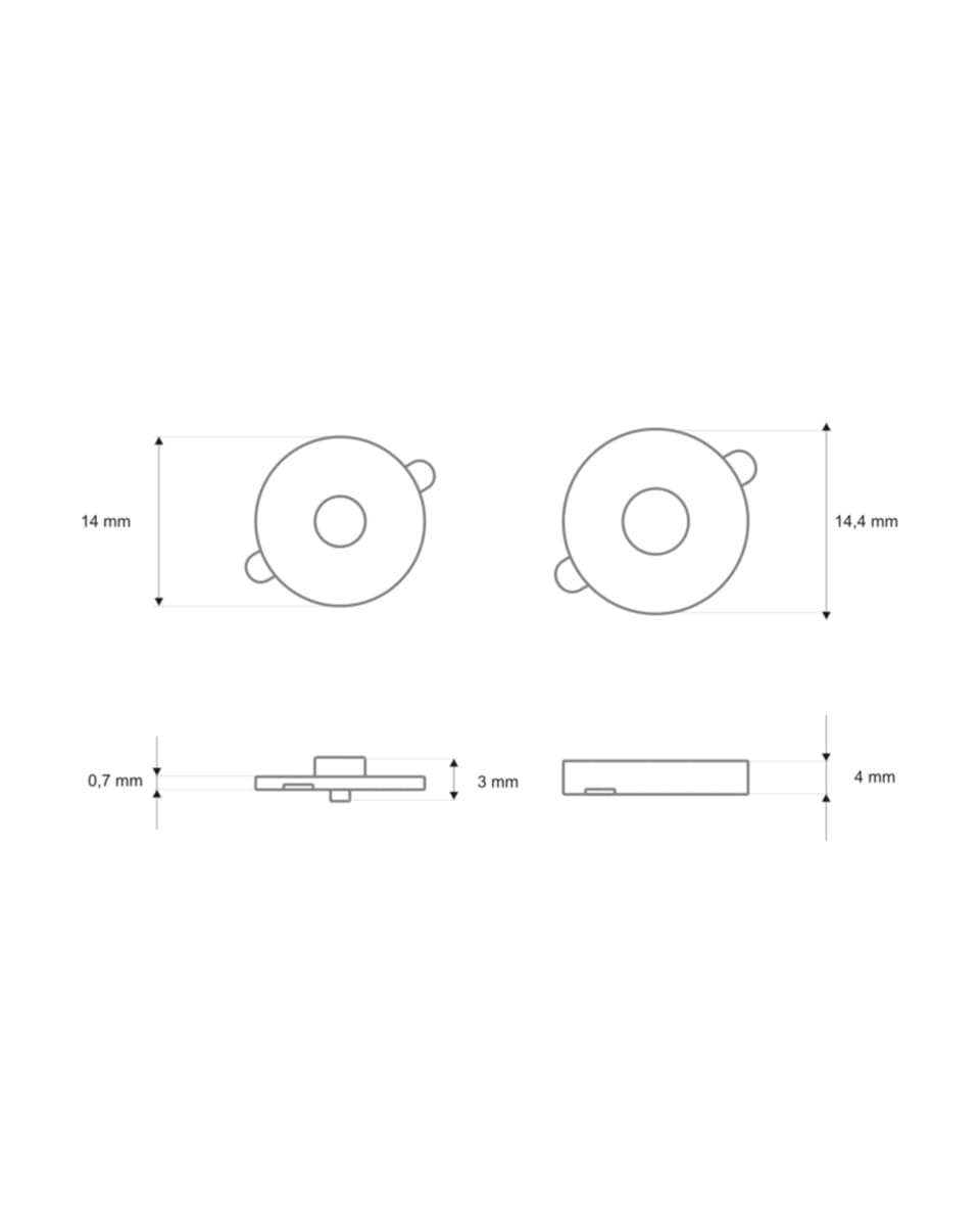 magnetic lock / magnetic closure 14mm - round - 10 pieces, Picture 2
