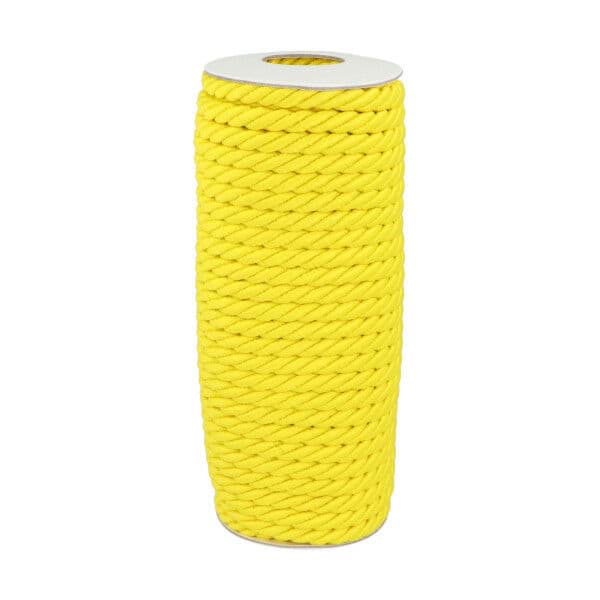 7mm Kordel gedreht - Farbe: gelb - 1m