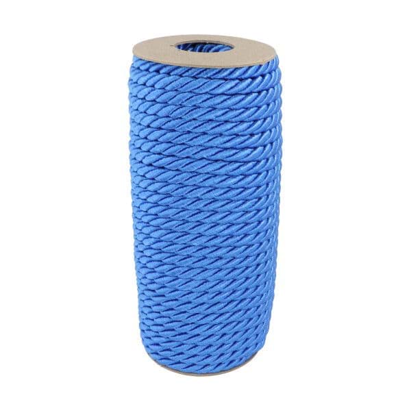 7mm Kordel gedreht - Farbe: blau - 20m Spule