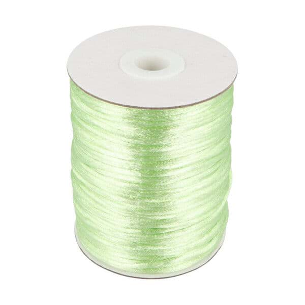 100m roll satin cord -  2mm thick - color: green lemon