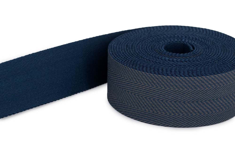 1m belt strap / bags webbing - fish bones blue 259 - 40mm wide