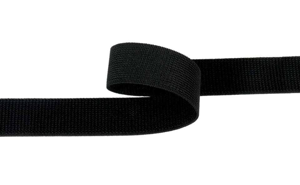 Elastisches Flauschband - 30mm breit - Schwarz - 18m Rolle, Picture 2