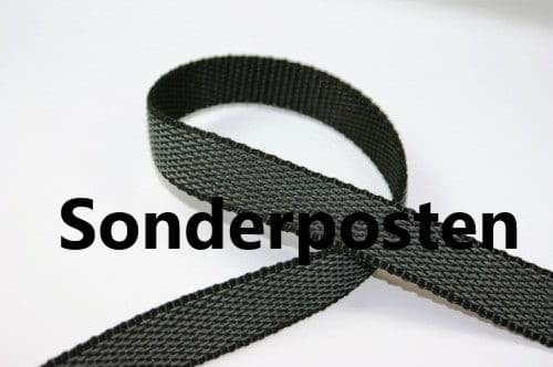 1m rubberized PP-webbing - 25mm wide - black
