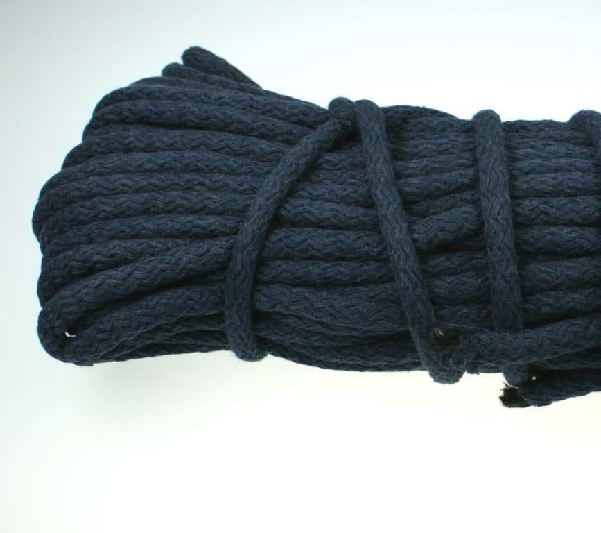 25m cotton cord / BW cord - 8mm thick - color: dark blue