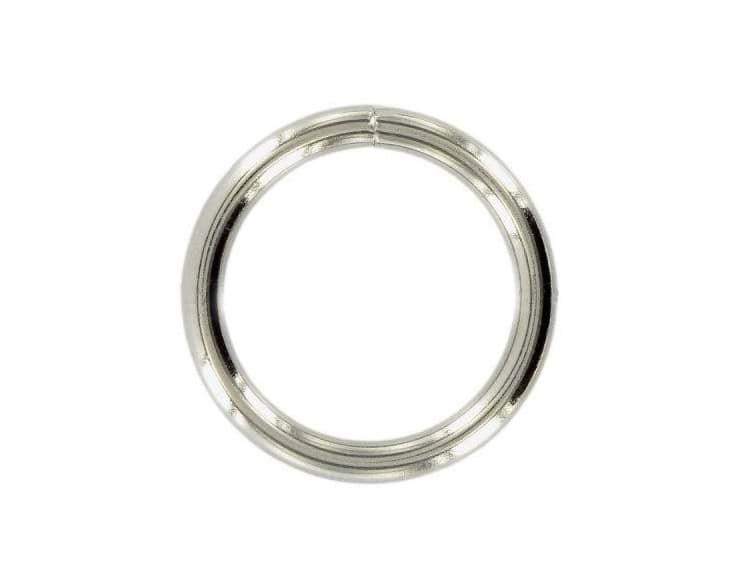 40mm o-ring (inner measurement) - 6mm thick - welded made of steel - nickel-plated - 10 pieces