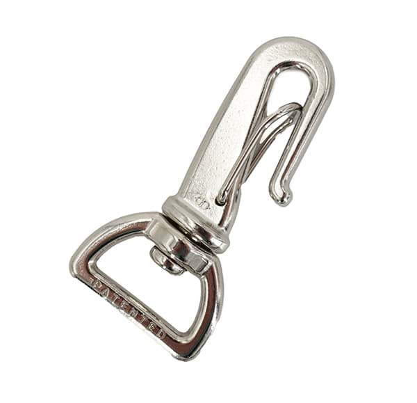 Gooseneck carabiner - 330kg breaking load - 15mm opening - 1 piece