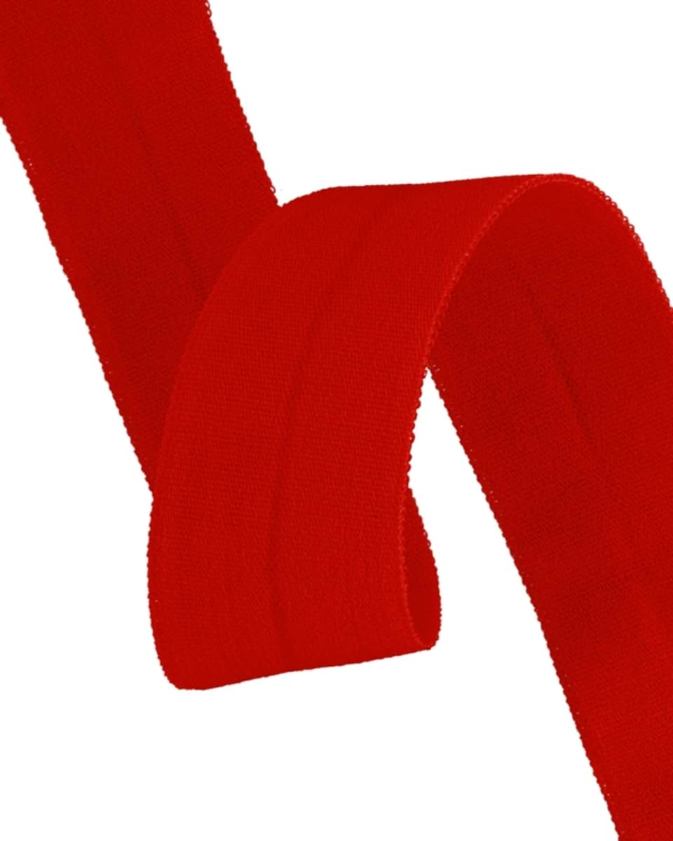 10m elastical bias binding - polyamide - 20mm wide - red