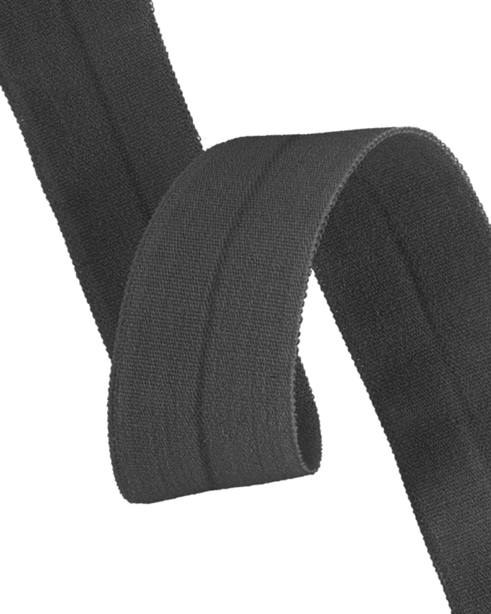 10m elastical bias binding - polyamide - 20mm wide - dark grey