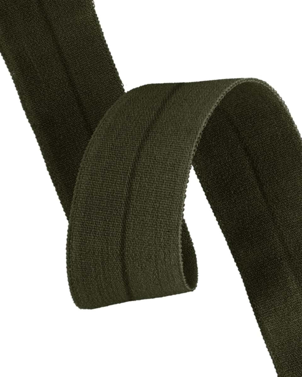10m elastical bias binding - polyamide - 20mm wide - khaki