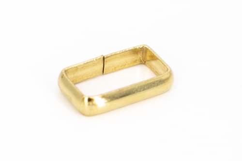 Schlaufe / Gurtbandschlaufe aus Messing - für 15mm Gurtband - 10 Stück