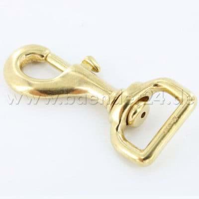 bolt carabiner 7,6cm made of brass, for 20mm webbing - 1 piece