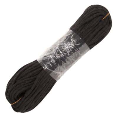 50m cotton cord / BW cord - 5mm thick - Color: black