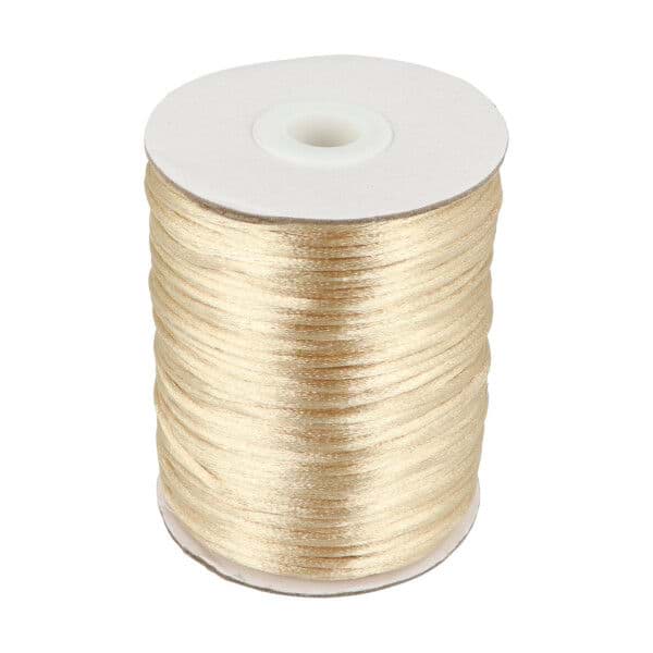 100m satin cord - 2mm thick - colour: dark creamy