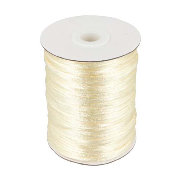 100m satin cord - 2mm thick - colour: creamy