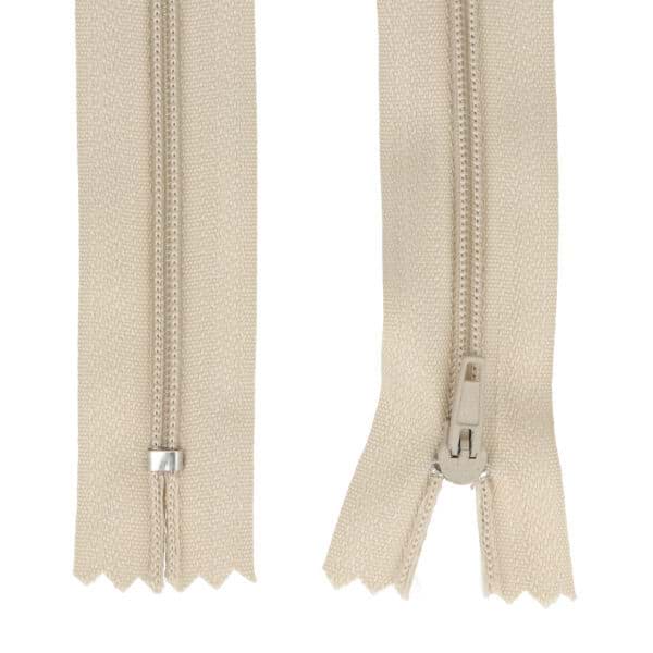 25 zippers 3mm - 18cm long - color: nature