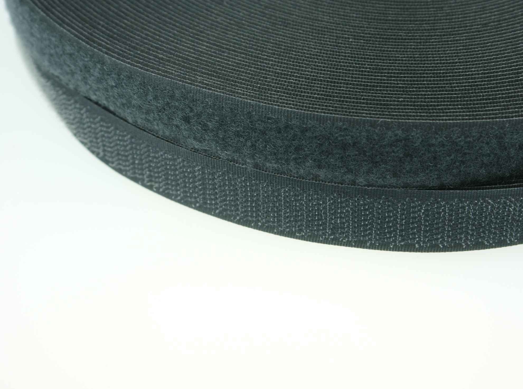 4m velcro tape (hook & loop tape) - 20mm wide - colour: dark grey - for sewing