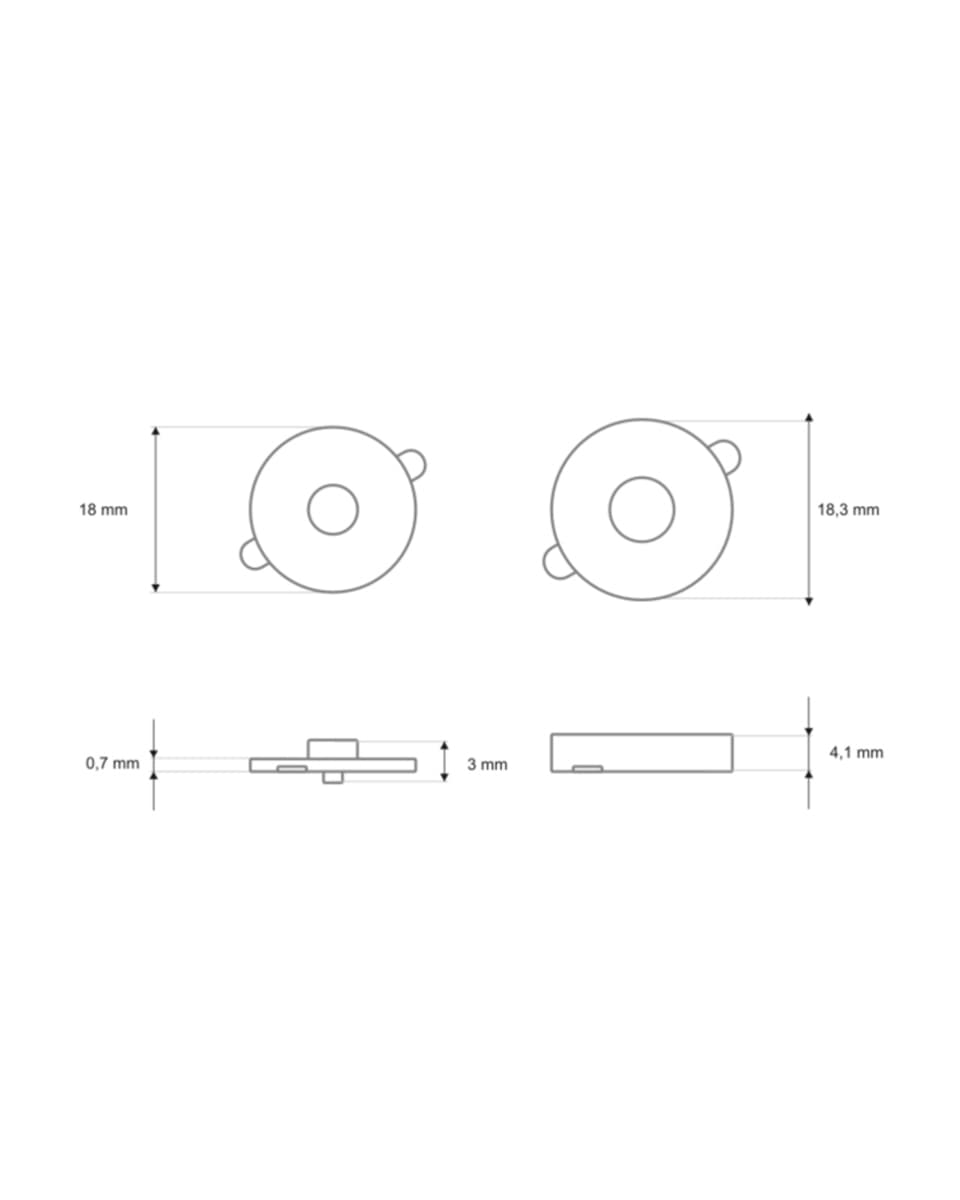 magnetic lock / magnetic closure 18mm - golden - 10 piece, Picture 2