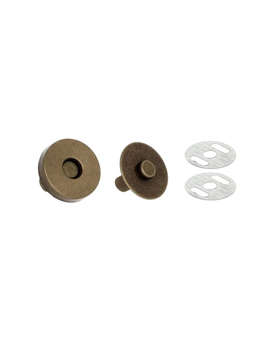 magnetic closure / magnetic head 18mm - brass - 10 pieces