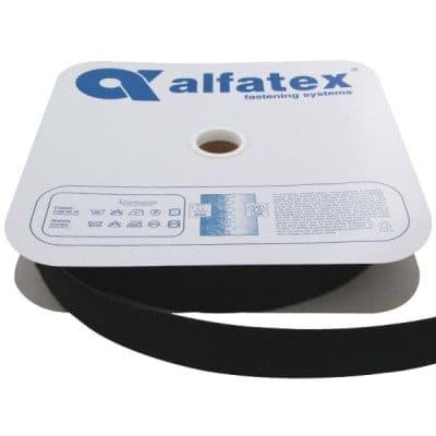 25m Alfagrip Flauschband - 25mm breit - schwarz