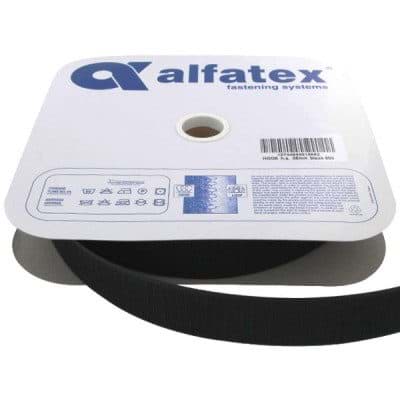 25m Alfagrip Hakenband - 30mm breit - Farbe: schwarz