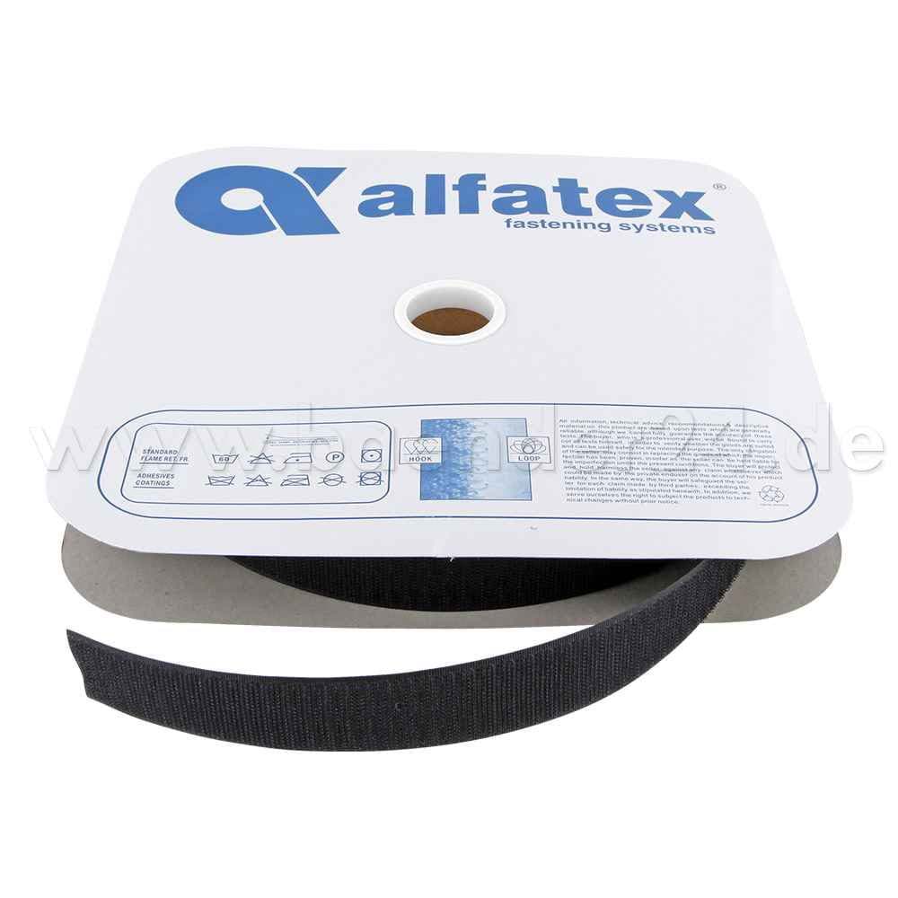 25m Alfagrip hook tape - 38mm wide - color: black