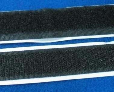 25m self-adhesive Alfagrip Velcro ATA (hook + loop), 50mm wide, black