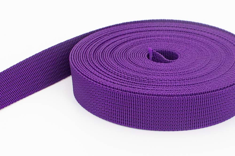 10m PP webbing - 30mm width - 1,8mm thick - purple (UV)