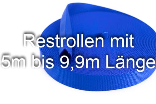 1m belt strap / bags webbing - color:denim blue / brown - 40mm wide
