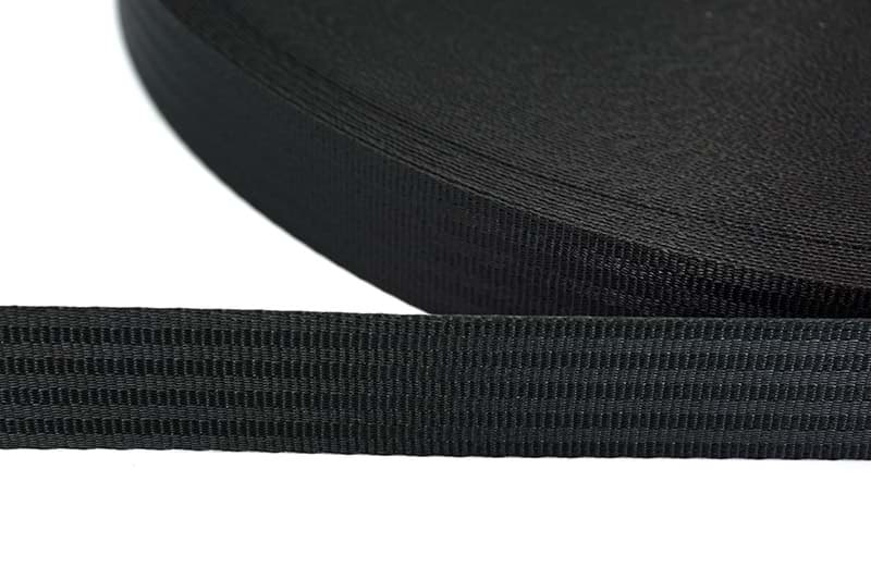 5m safety belt - black - made of polyamide - 30mm wide - maximum load: 1,1t